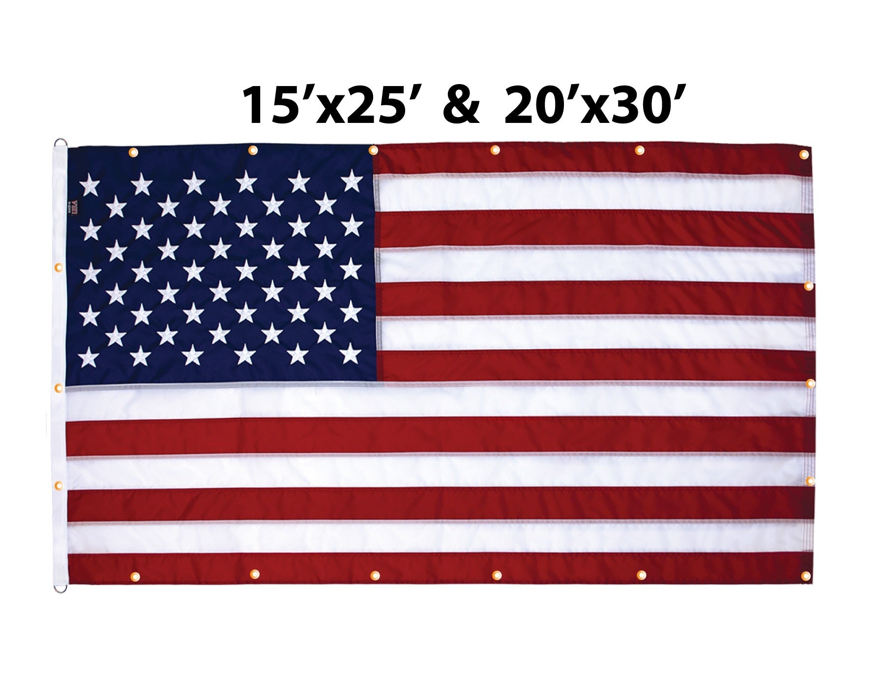 WallSafe™ Nylon Wall-Mounted American Flag | Reinforced Edge Grommets | Made in USA