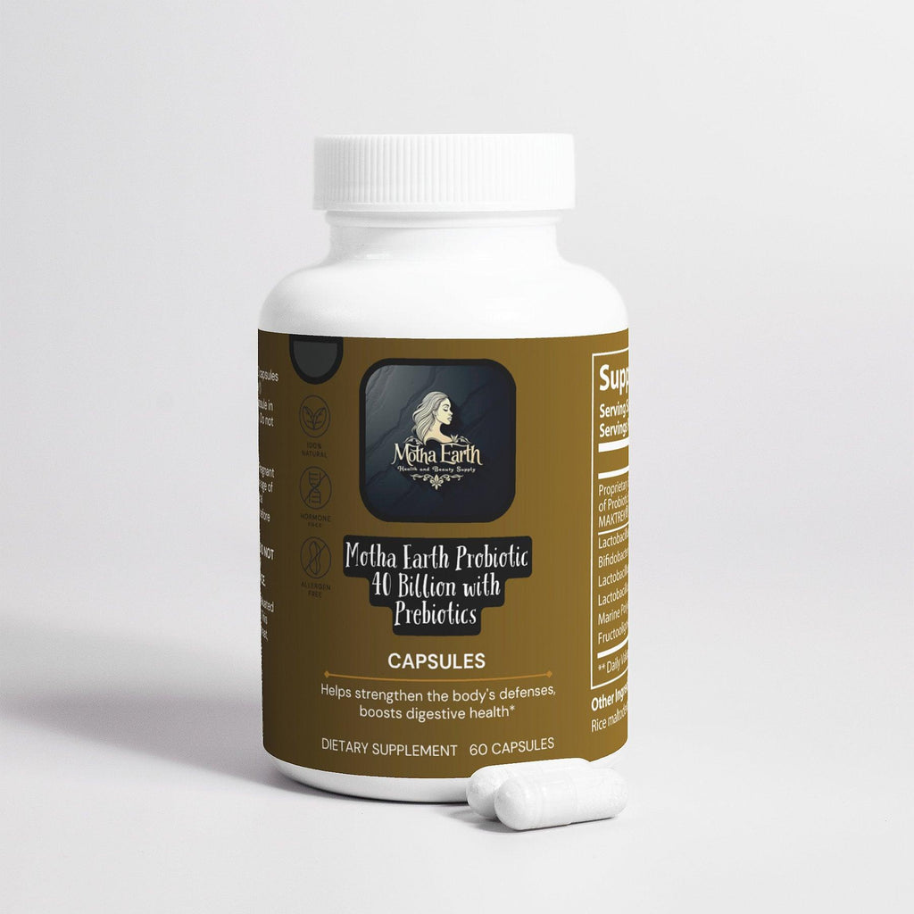 Motha Earth Probiotic 40 Billion Prebiotics. Made in USA