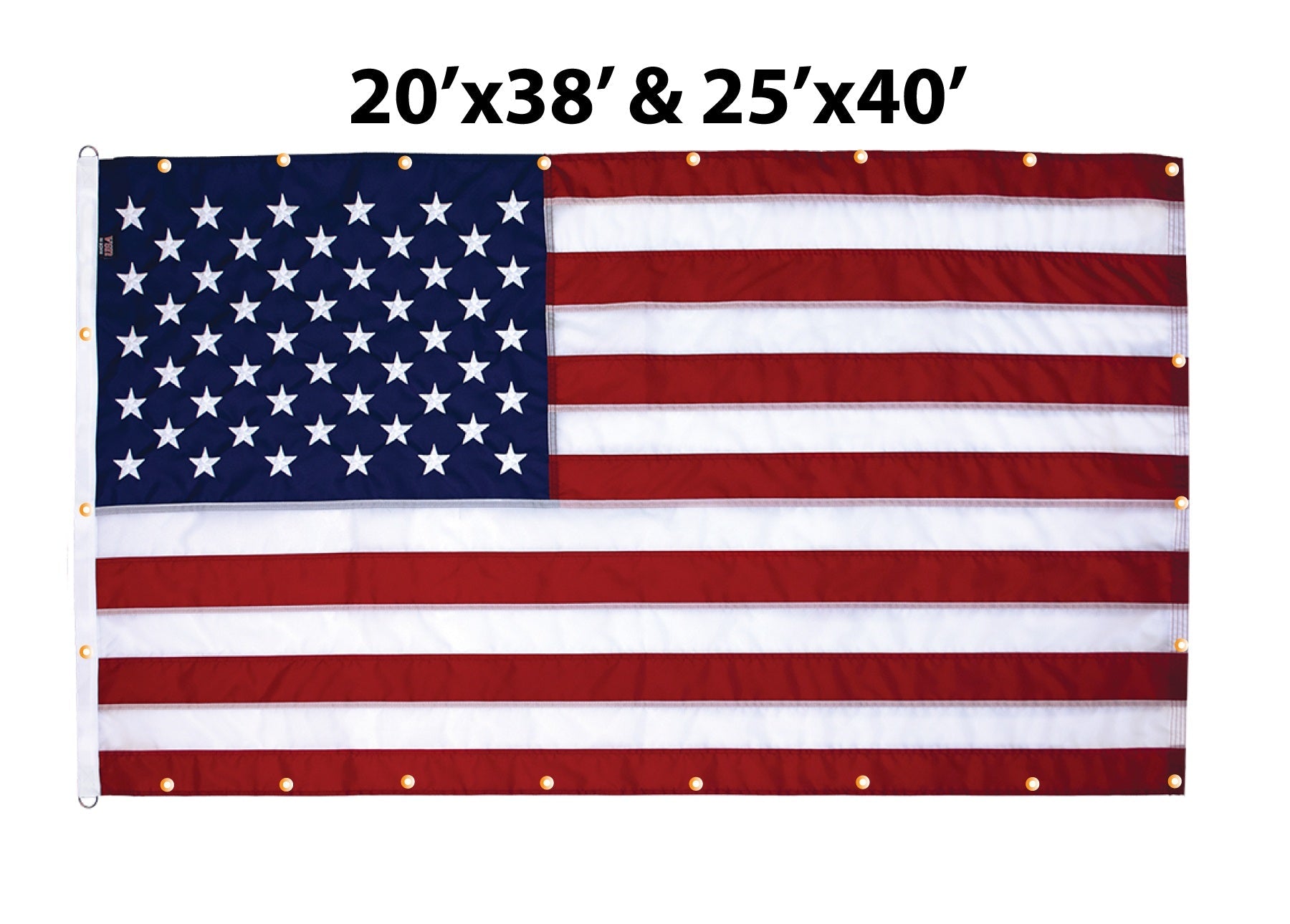 WallSafe™ Nylon Wall-Mounted American Flag | Reinforced Edge Grommets | Made in USA