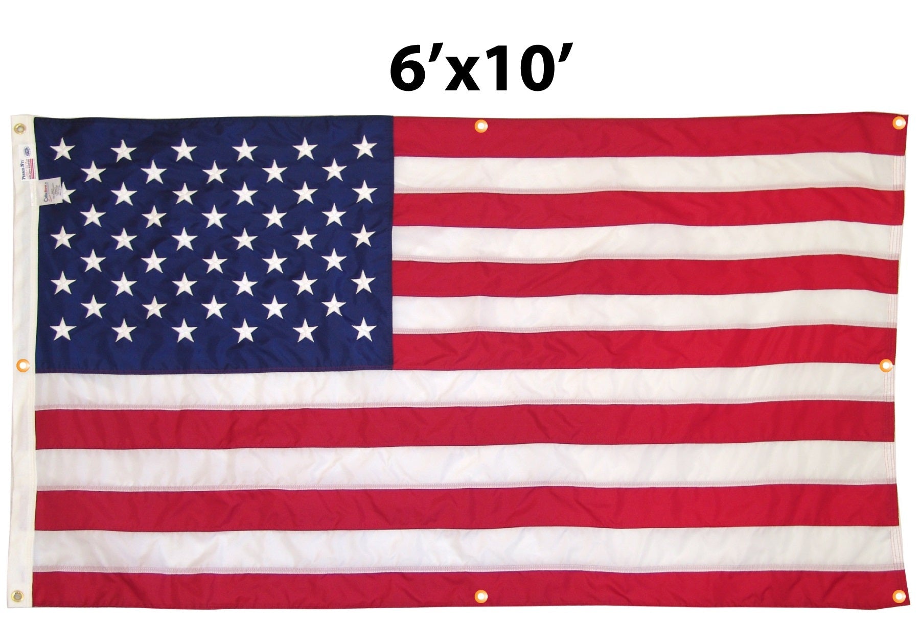 WallSafe™ Nylon Wall-Mounted American Flag | Reinforced Edge Grommets | Made in USA