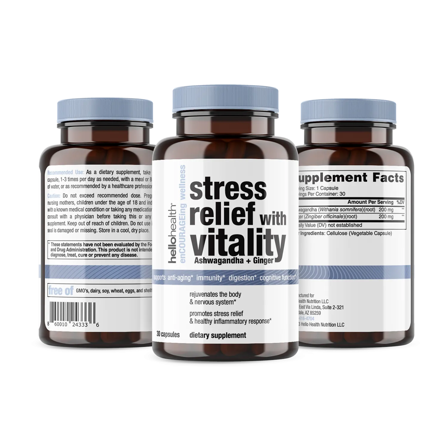 Stress Relief with Vitality (Ashwagandha + Ginger)