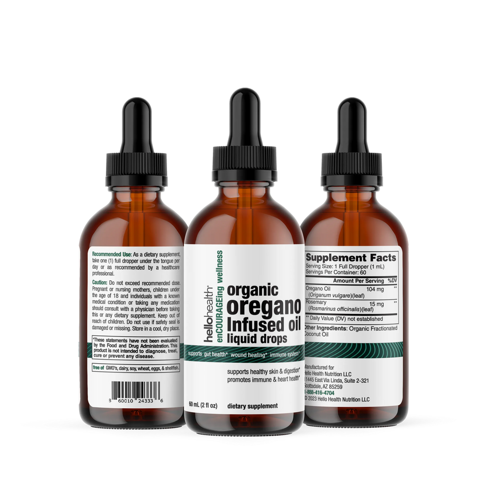 Organic Oregano Infused Oil Liquid Drops