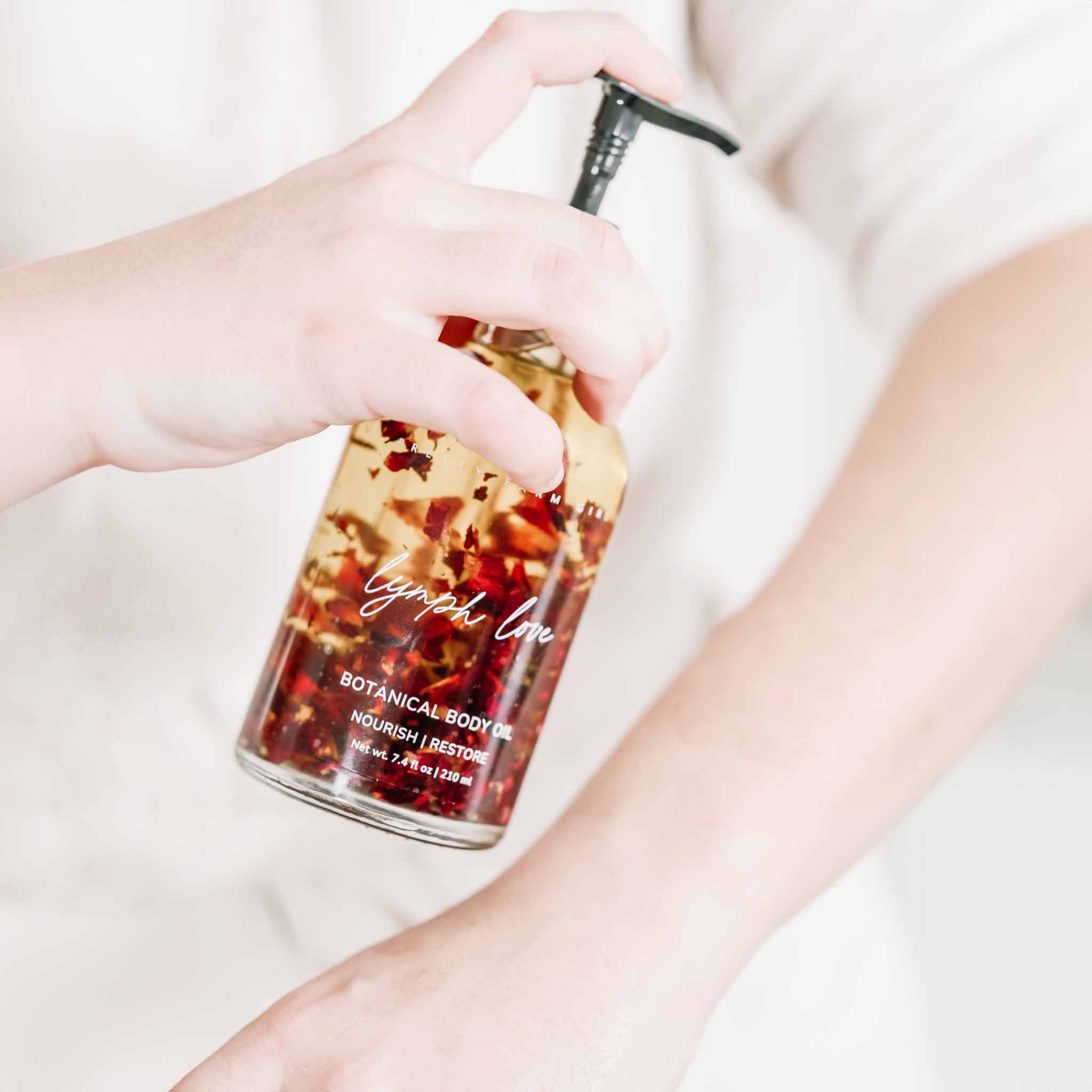 Lymph Love Natural Body Oil - Best for Lymphatic Massages Made in USA