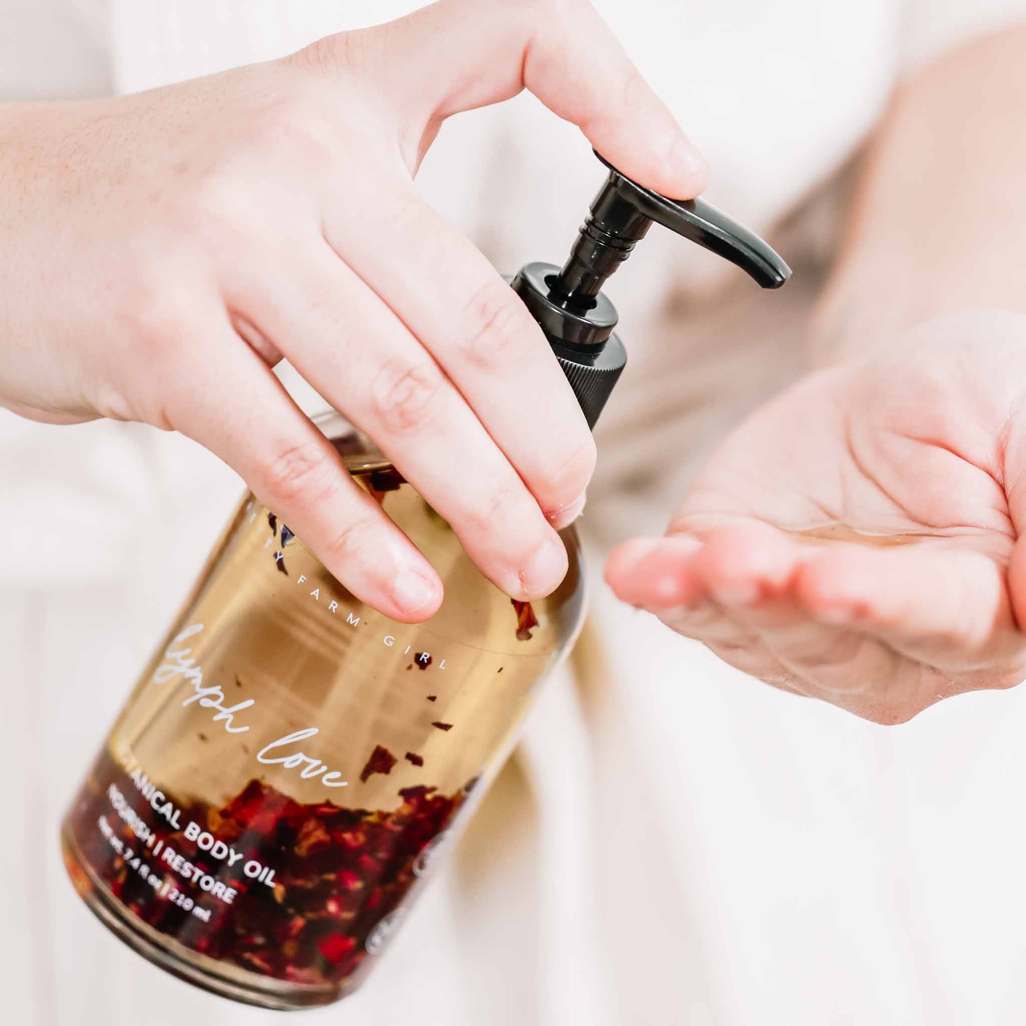 Lymph Love Natural Body Oil - Best for Lymphatic Massages Made in USA