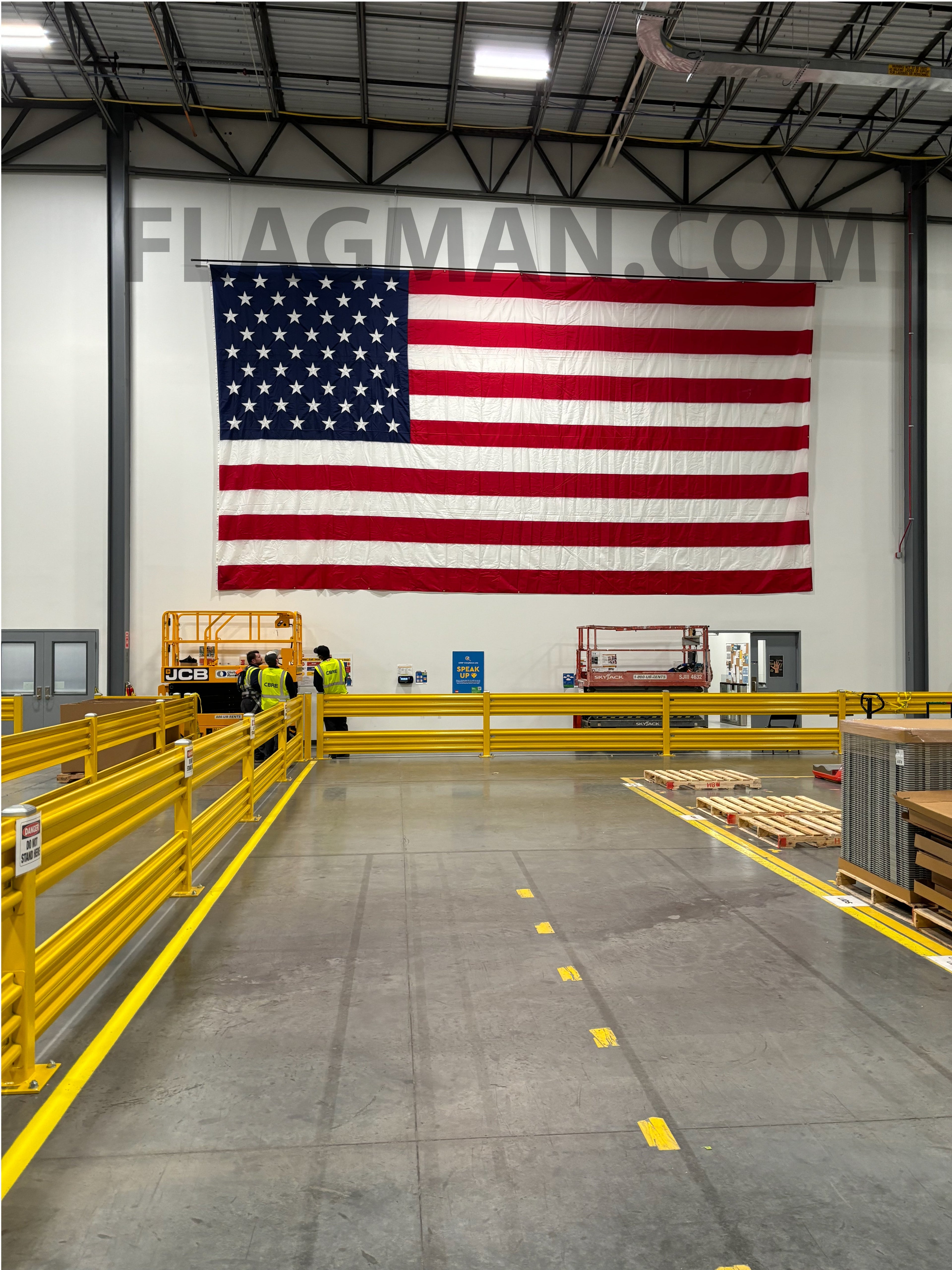 WallSafe™ Nylon Wall-Mounted American Flag | Reinforced Edge Grommets | Made in USA