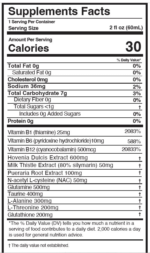 Rapid Hangover Recovery Shot - Natural Grape Flavor | Made in USA