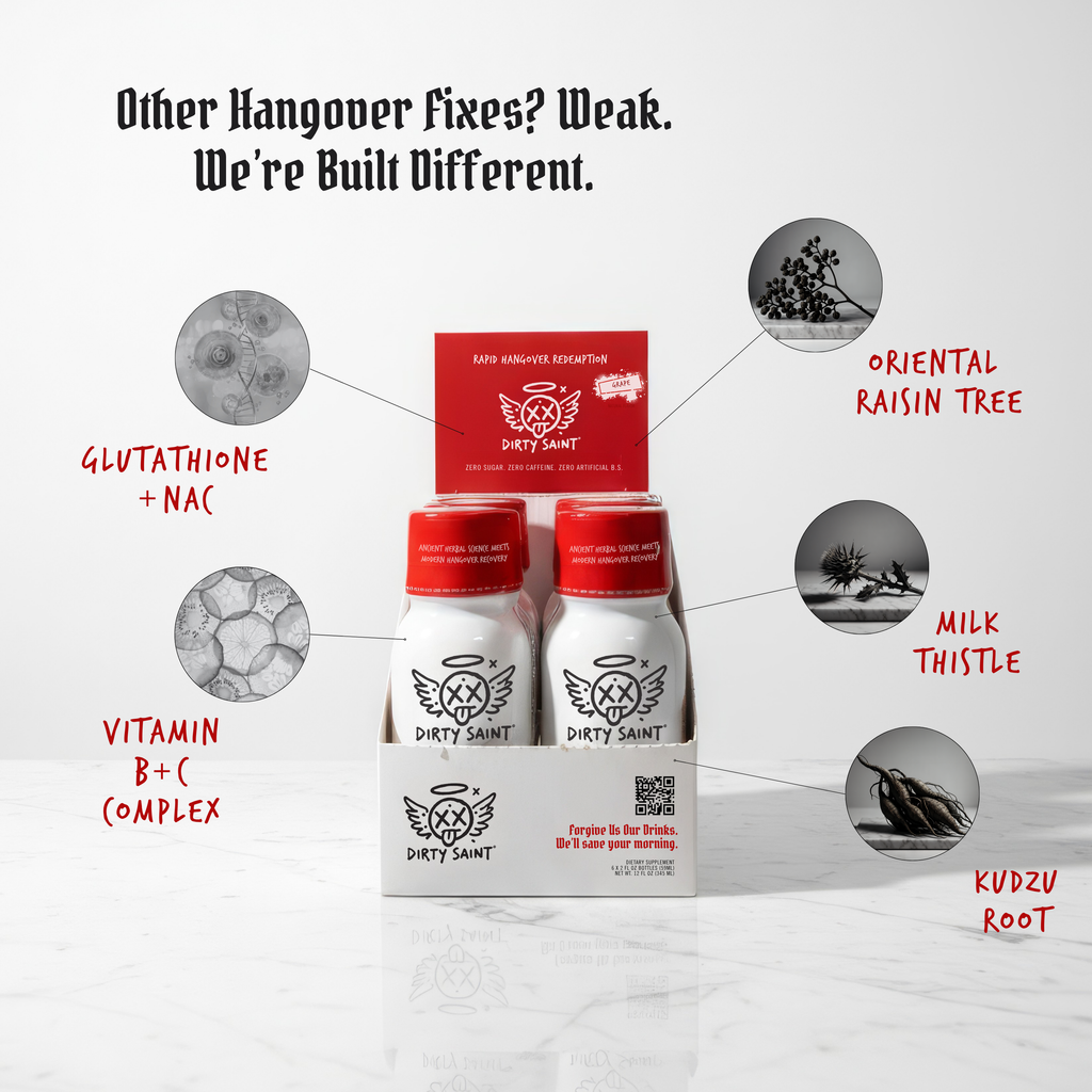 Rapid Hangover Recovery Shot - Natural Grape Flavor | Made in USA