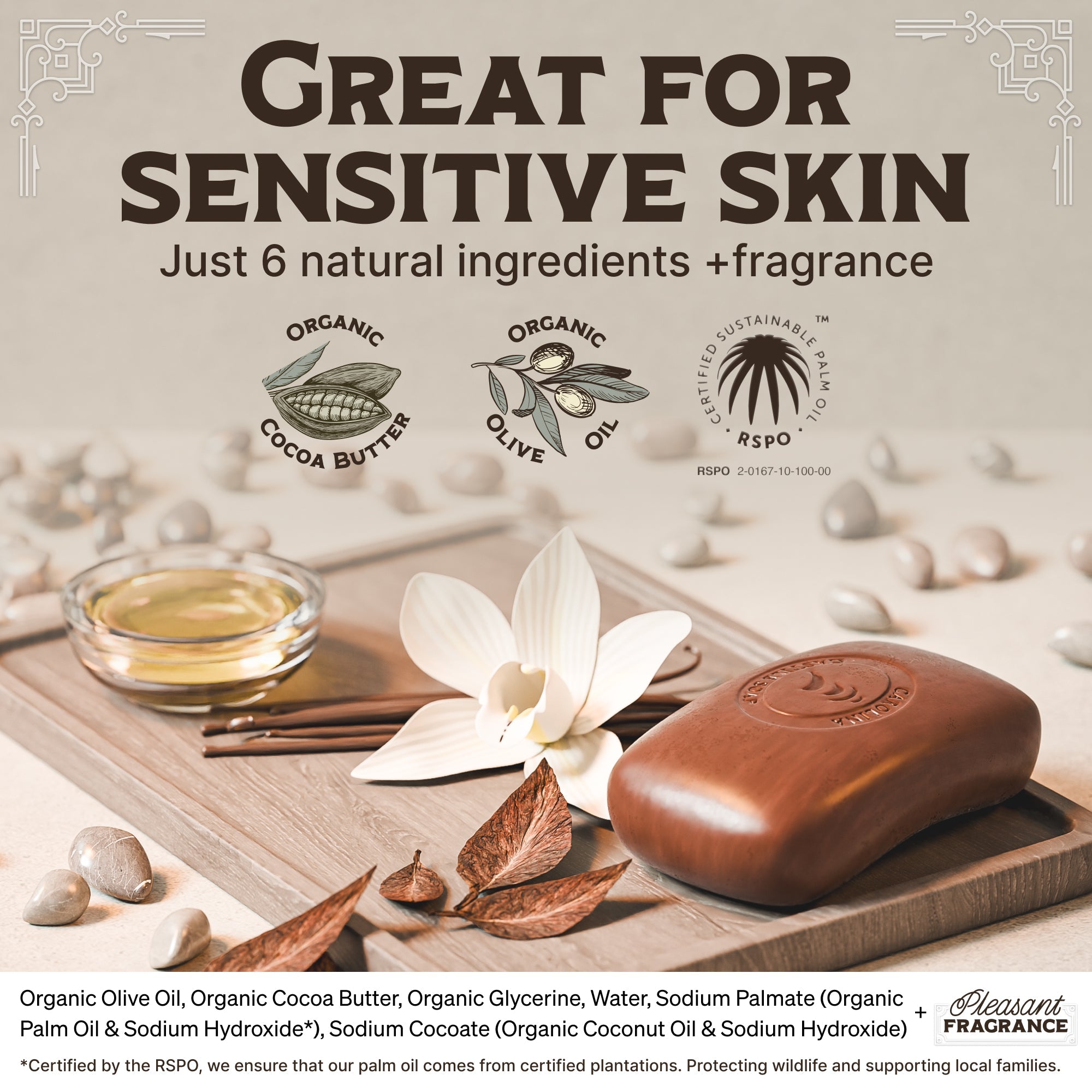 Castile Bar Soap - Tobacco Vanilla