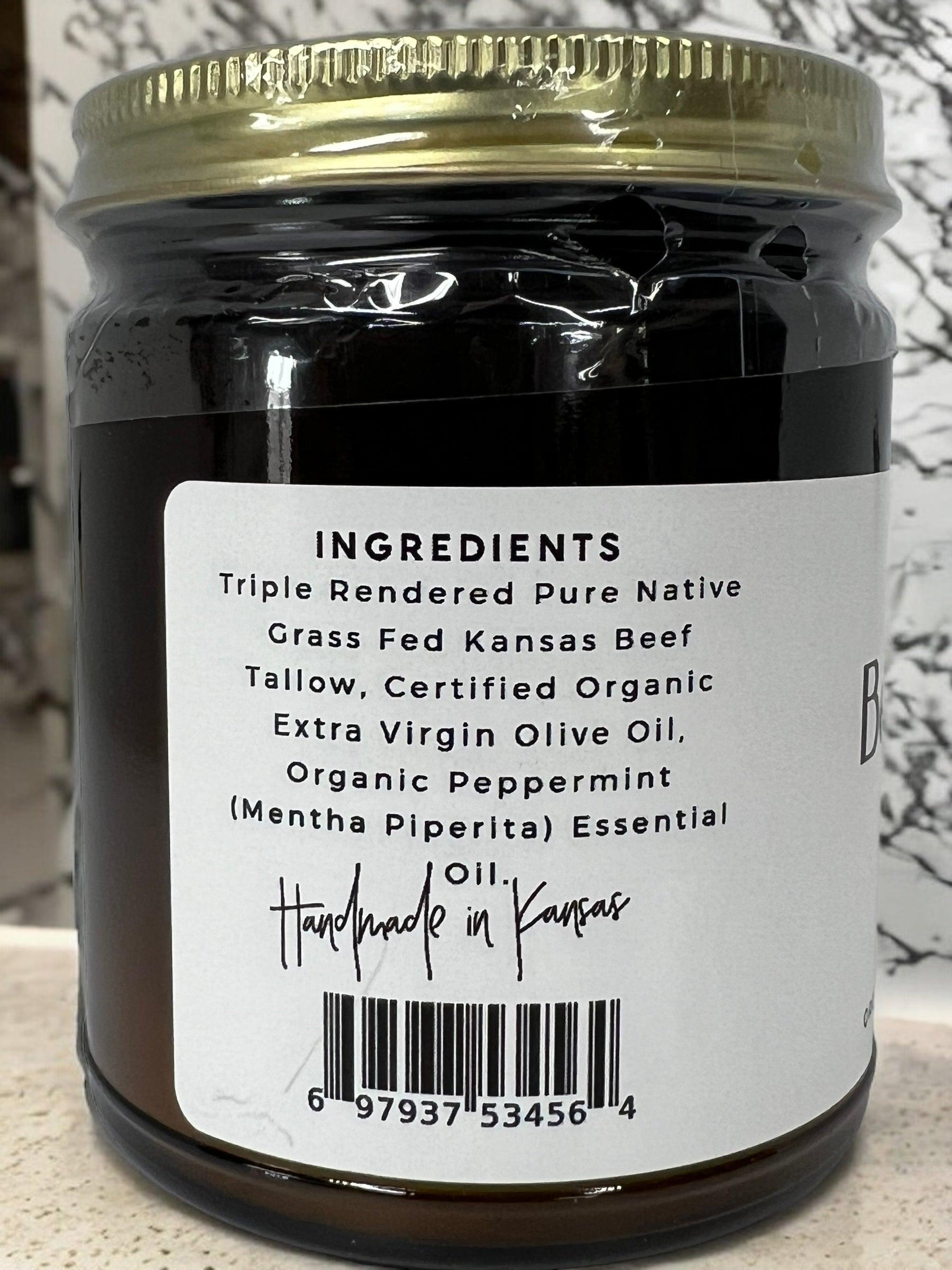 Grass Fed Beef Tallow Balm - 4 oz - Made in USA - Organic Grass Fed and Finished Tallow - Moisturizing Skin Care
