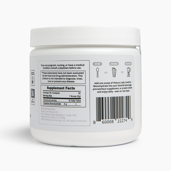 Unflavored Creatine Monohydrate