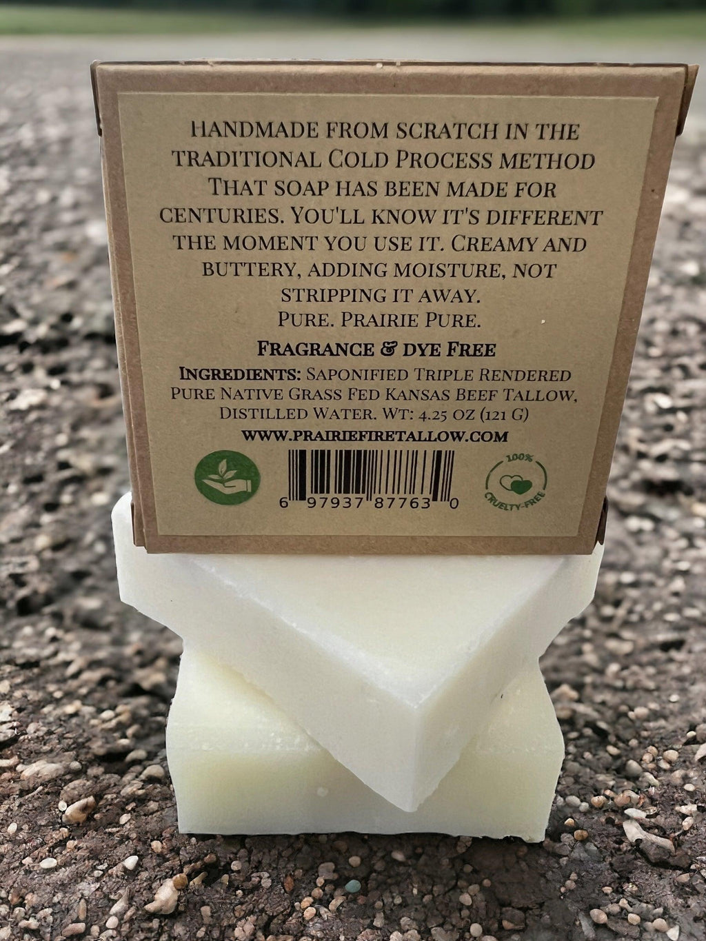 Grass Fed Beef Tallow Soap Bar (3 Pack) – Fragrance Free, Natural & Organic – Moisturizes & Soothes Face, Body & Hair – Handcrafted, Ideal for Sensitive & Dry Skin